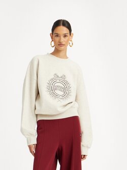 ROTATE Heavy sweat crewneck White melange