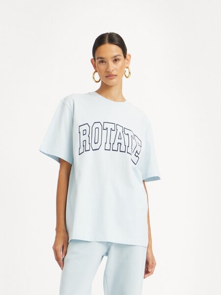 ROTATE Thin jersey T-shirt Baby blue