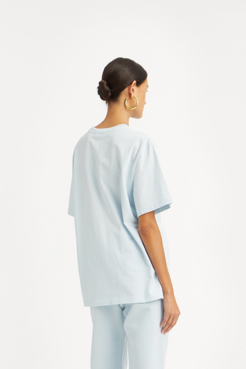 ROTATE Thin jersey T-shirt Baby blue