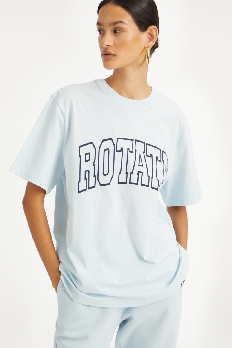 ROTATE Thin jersey T-shirt Baby blue