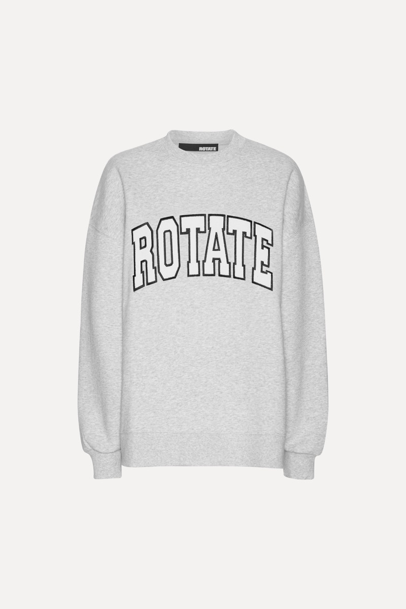 ROTATE Heavy sweat crewneck Light grey melange