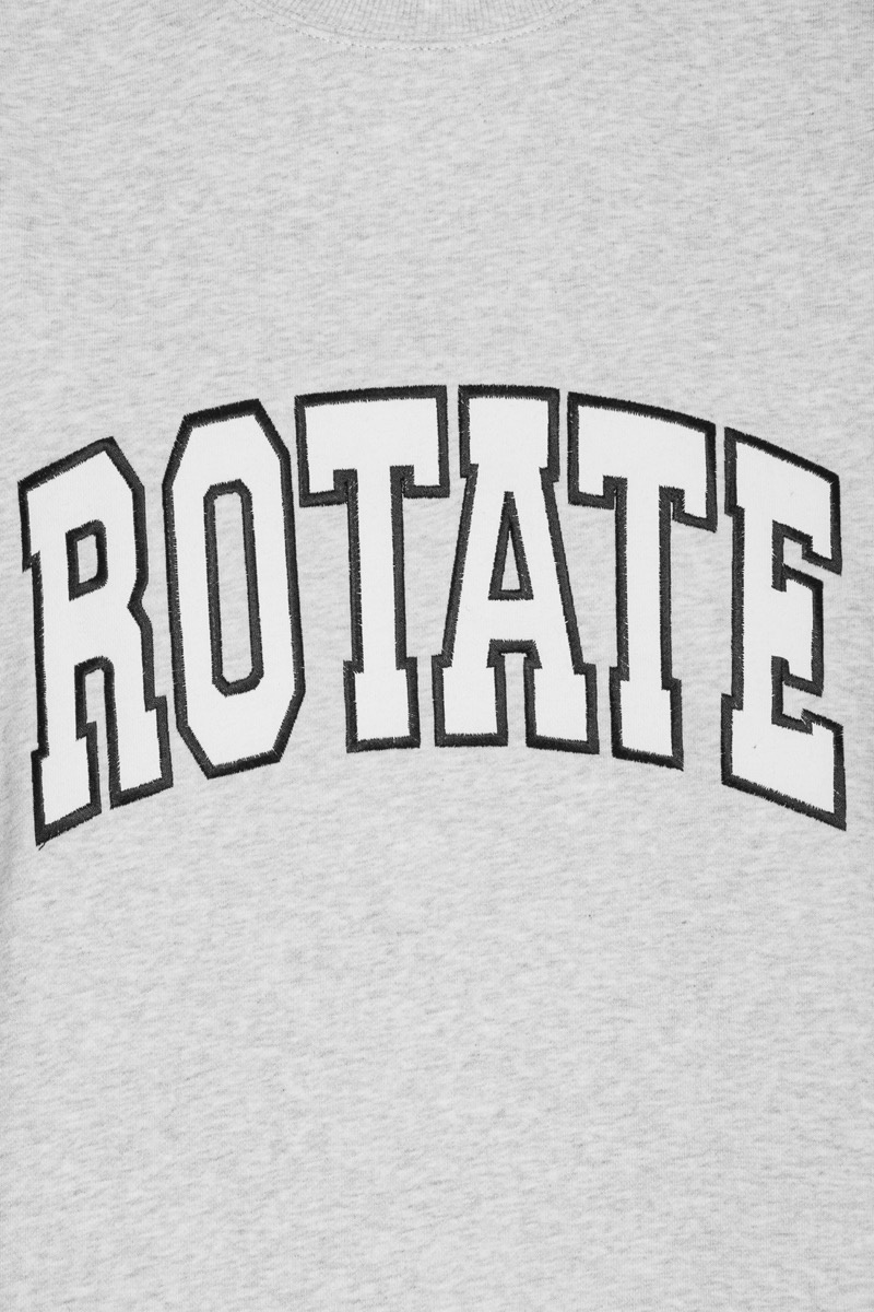 ROTATE Heavy sweat crewneck Light grey melange