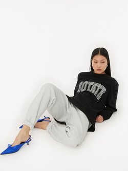 ROTATE Heavy sweatpants Light grey melange