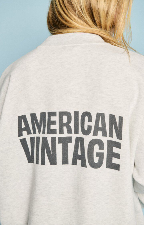 American Vintage BAP03B2 sweater Gris chine