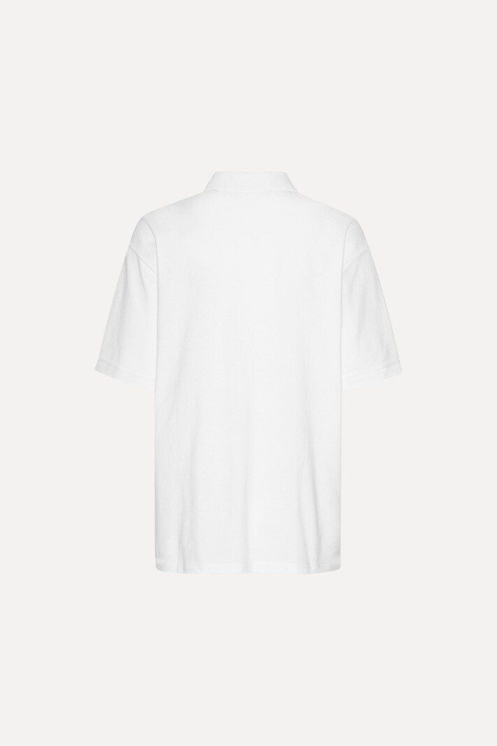 ROTATE Cotton short sleeve polo Bright white