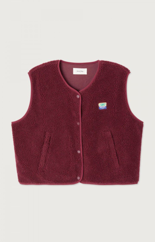 American Vintage HOK16BH Vest Bordeaux chine