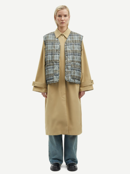 Samsoe Samsoe Sarooney Trenchcoat Olive gray