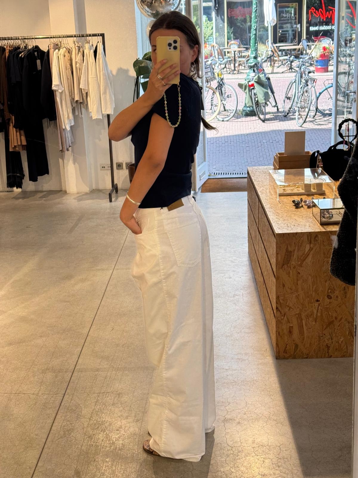 Haikure Candy twill pants White