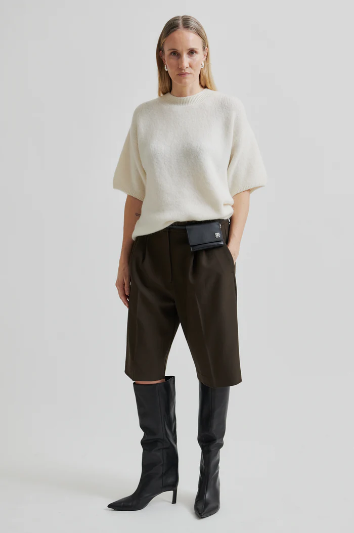 Second Female Wanda knit o-neck Dark chalk