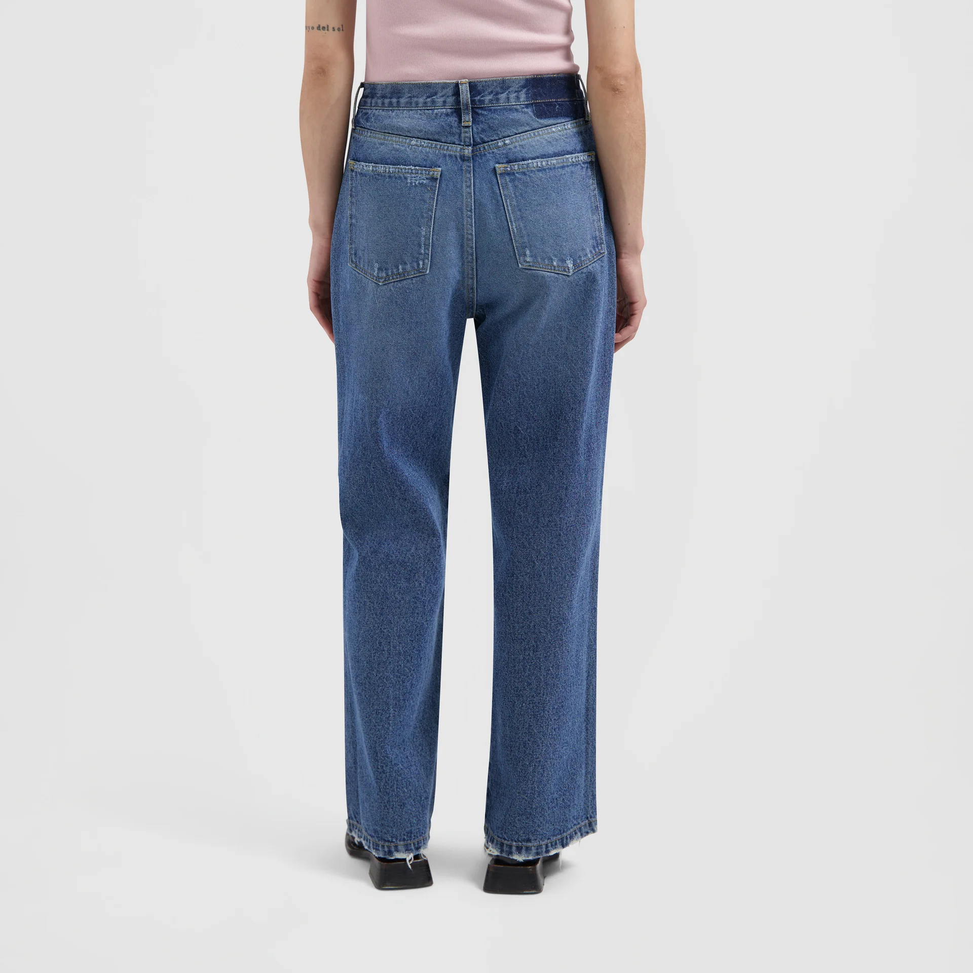 OLAF Monogram denim pant Blue