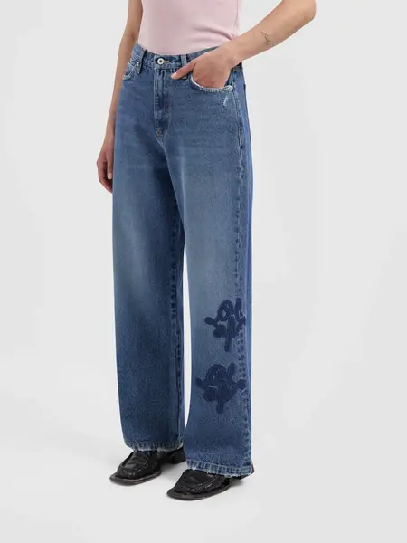 OLAF Monogram denim pant Blue