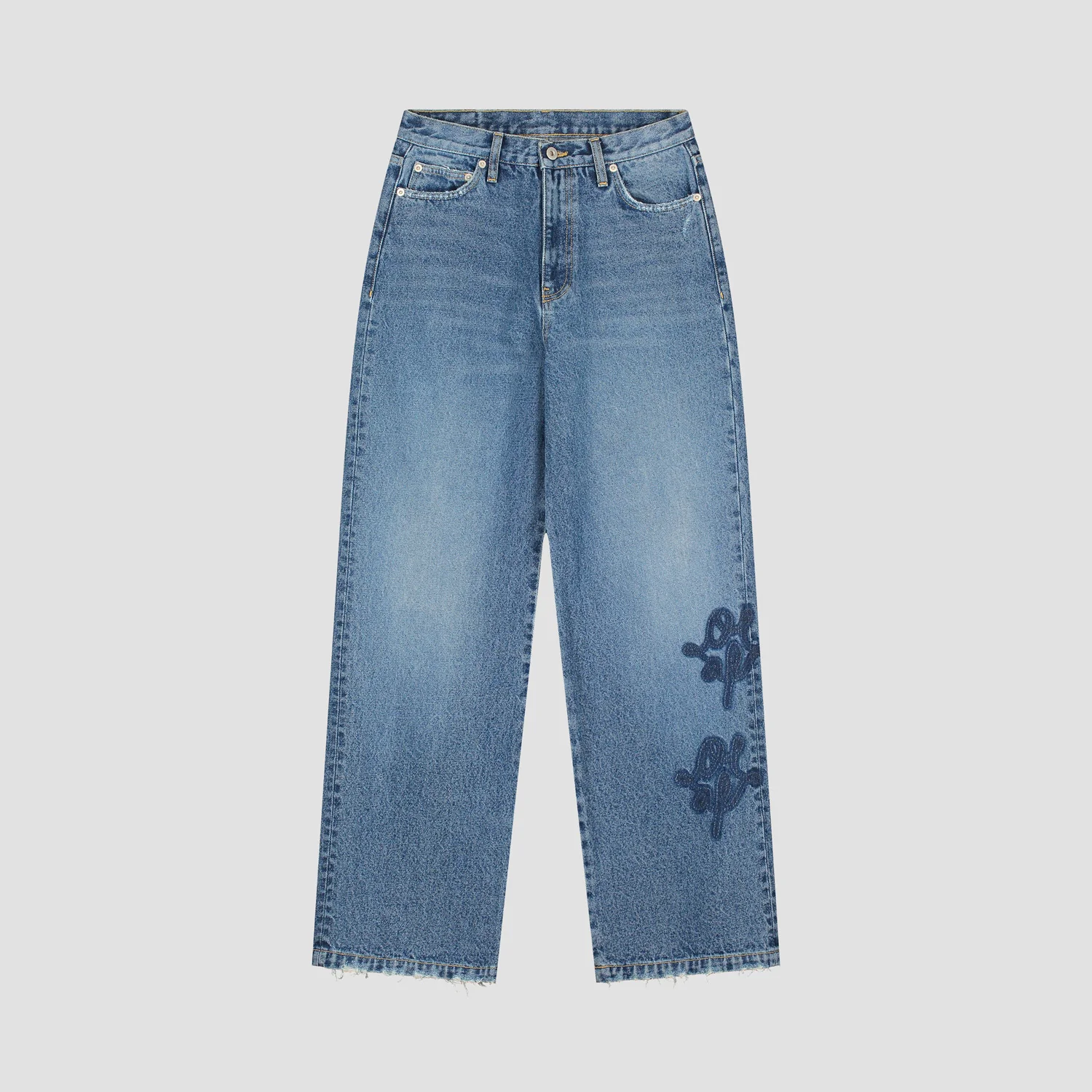 OLAF Monogram denim pant Blue