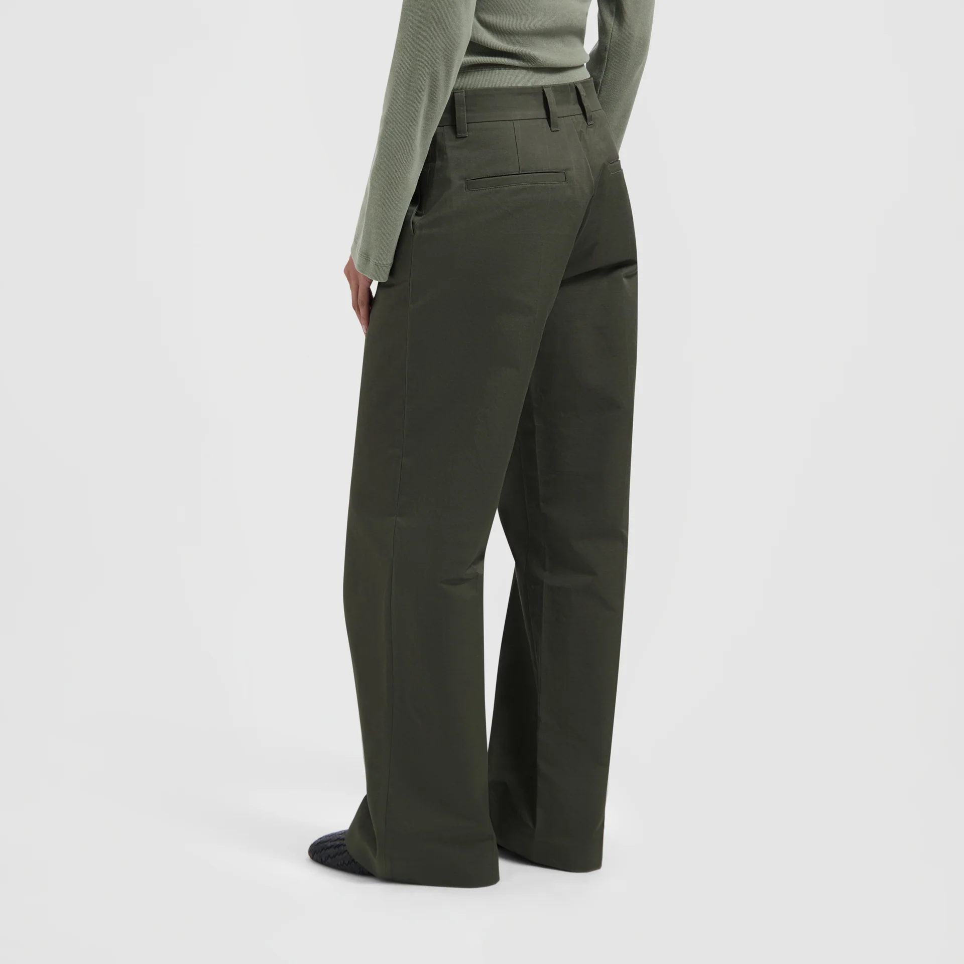 OLAF Straight tailored pant Smokey olive