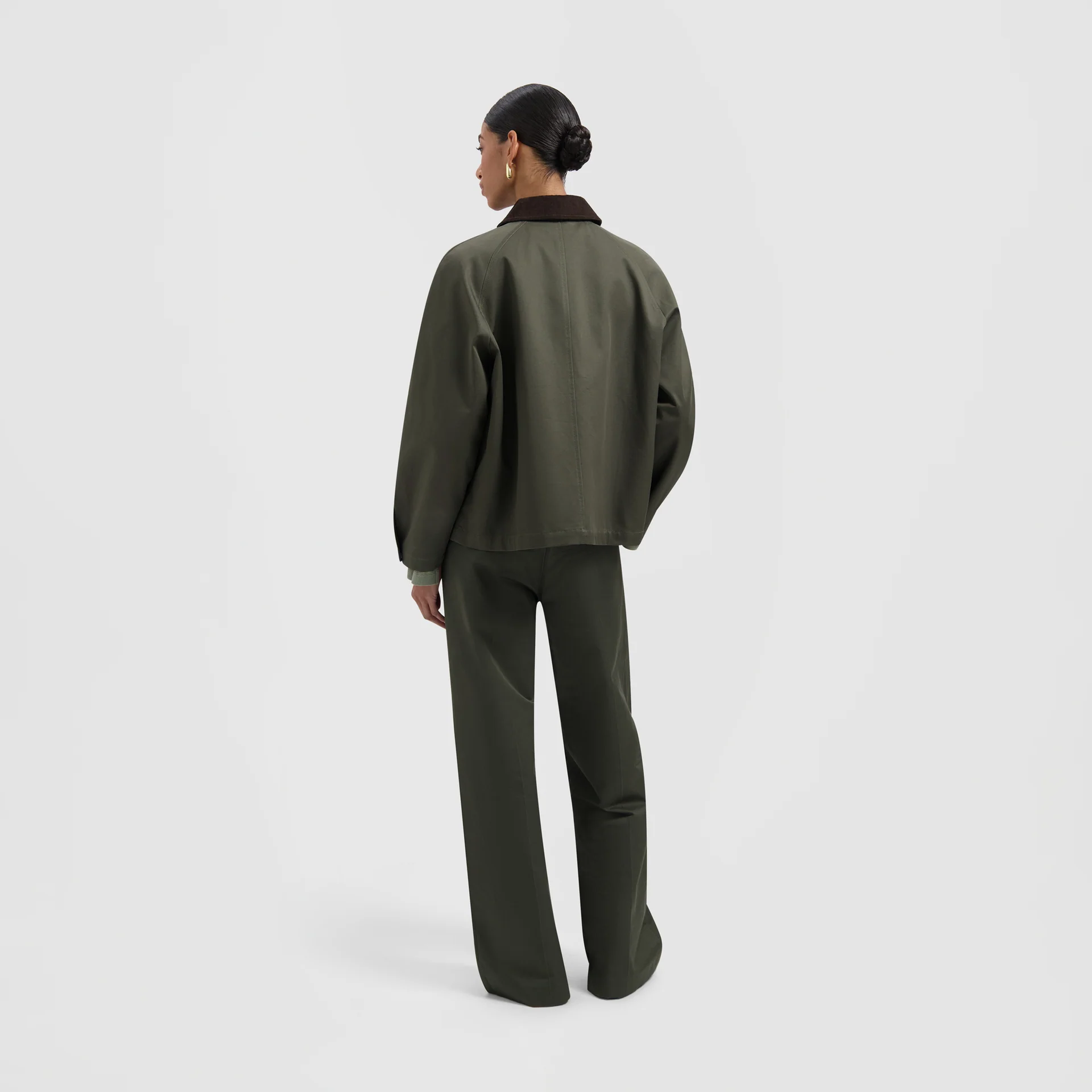 OLAF Straight tailored pant Smokey olive