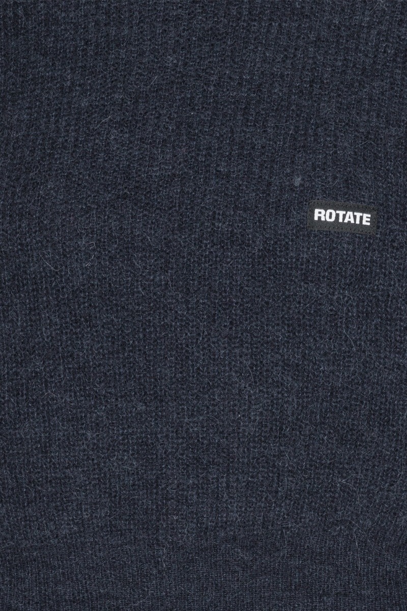 ROTATE Knit puff crewneck Navy blazer