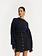 ROTATE Knit puff crewneck Navy blazer