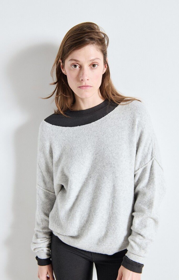American Vintage DAM225 trui Gris Chine