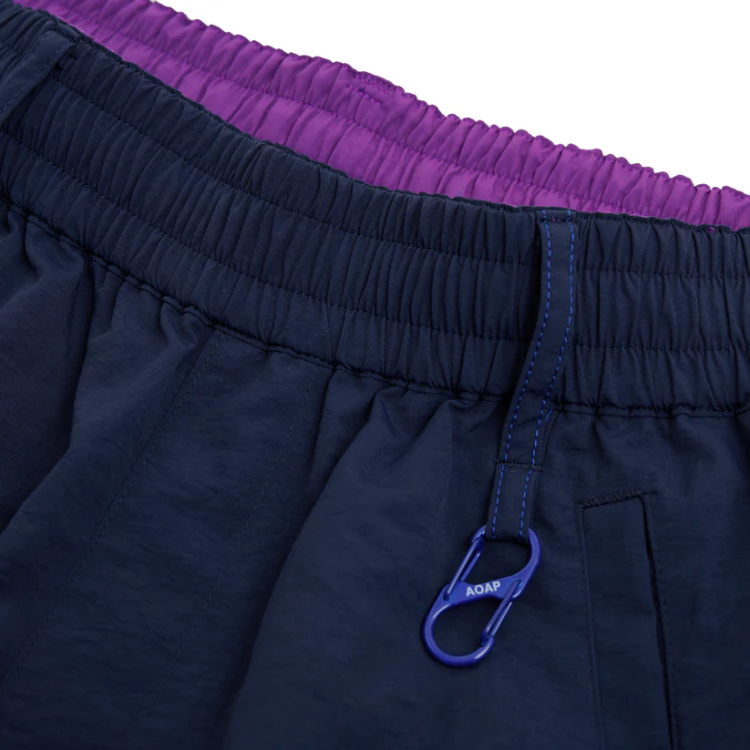 AOAP Reversible easy wide pants Navy/Purple