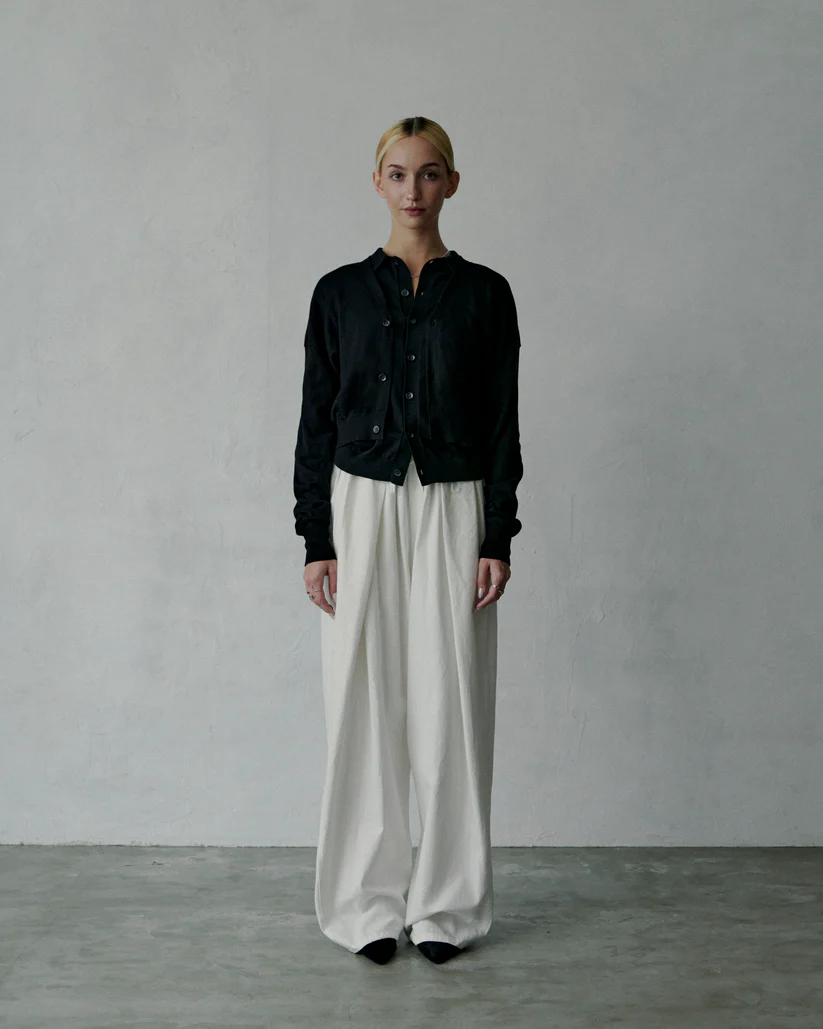 AOAP Denim Hakama pants White