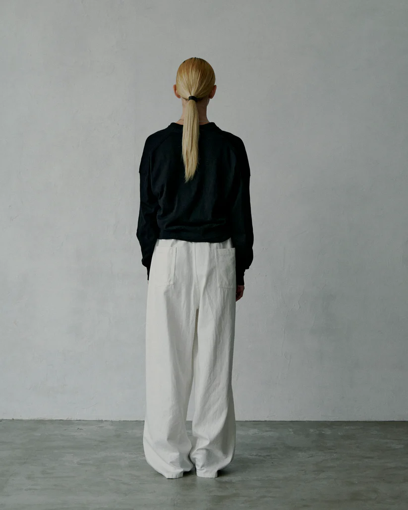 AOAP Denim Hakama pants White