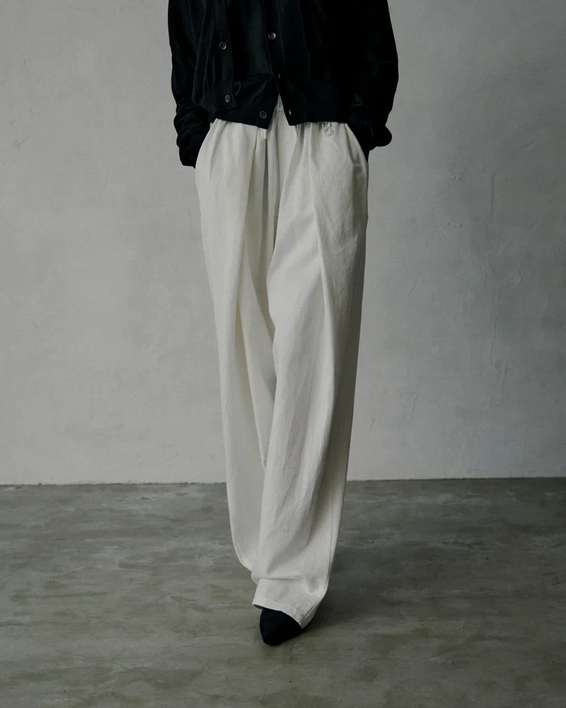 AOAP Denim Hakama pants White