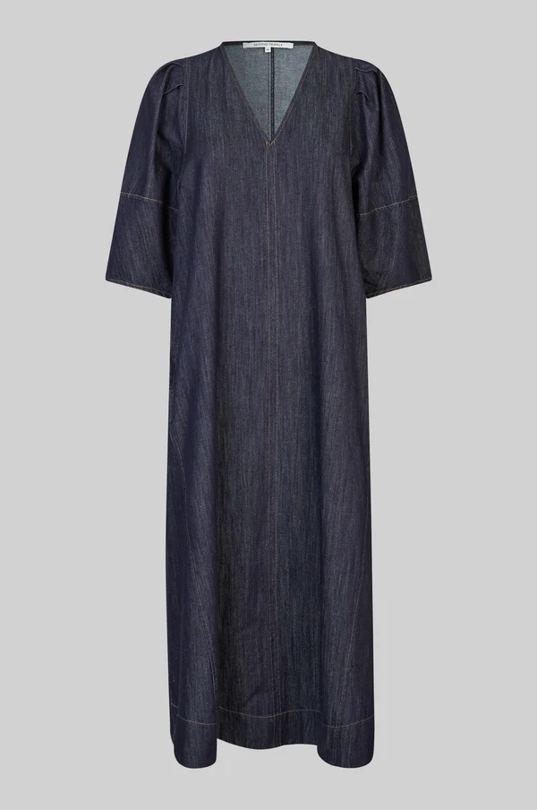 Second Female Dera denim dress Dark blue denim