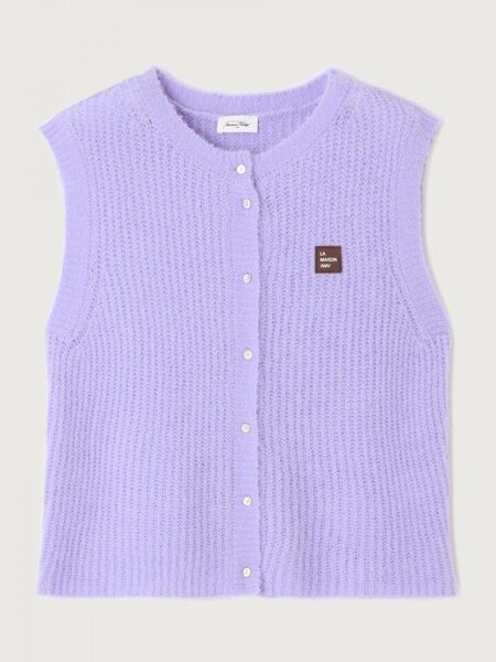 American Vintage EAST19MCH gilet Lavande pastel chine