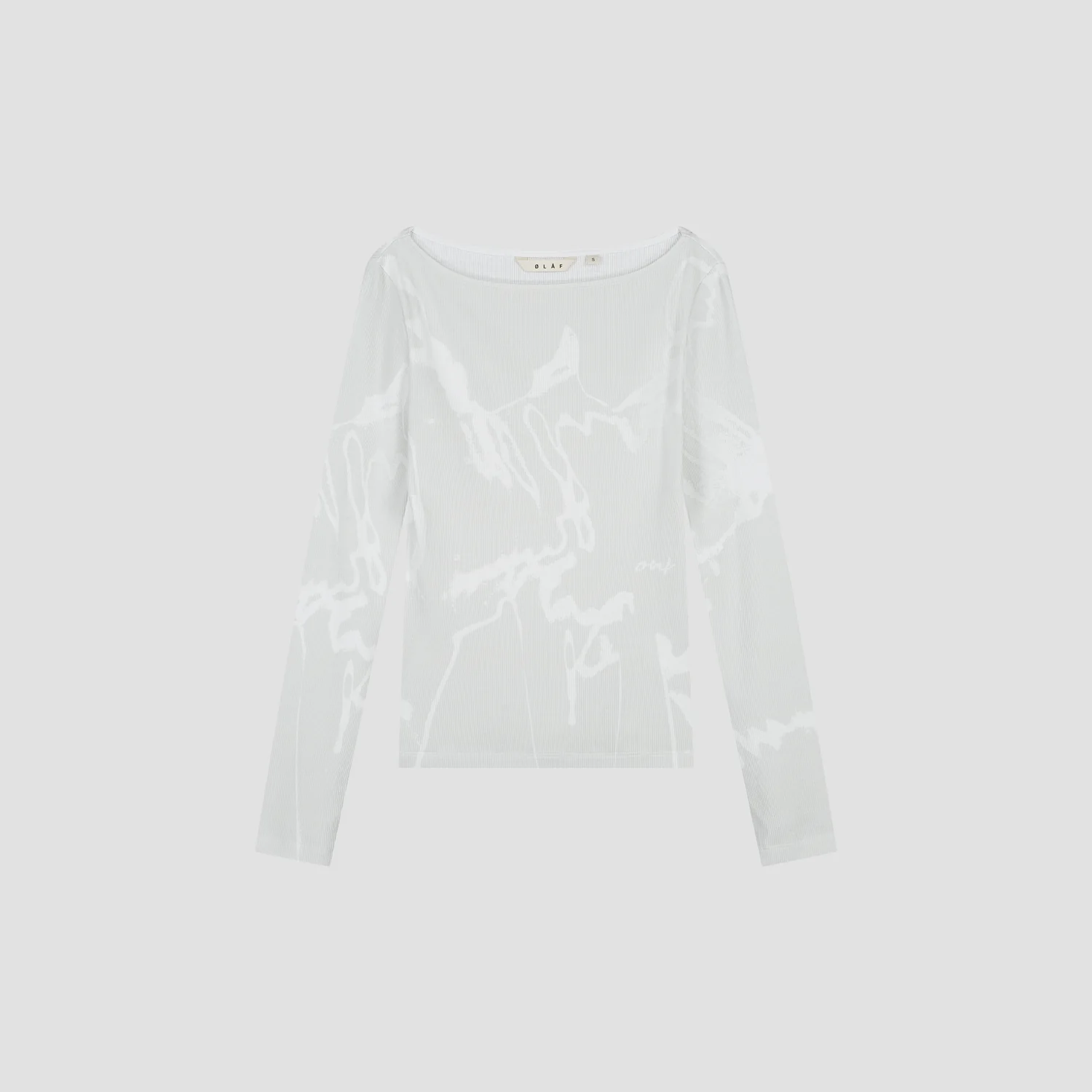 OLAF AOP boat neck top Cement
