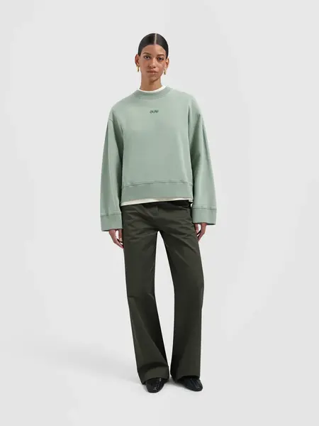 OLAF Retro logo crewneck Green mileu