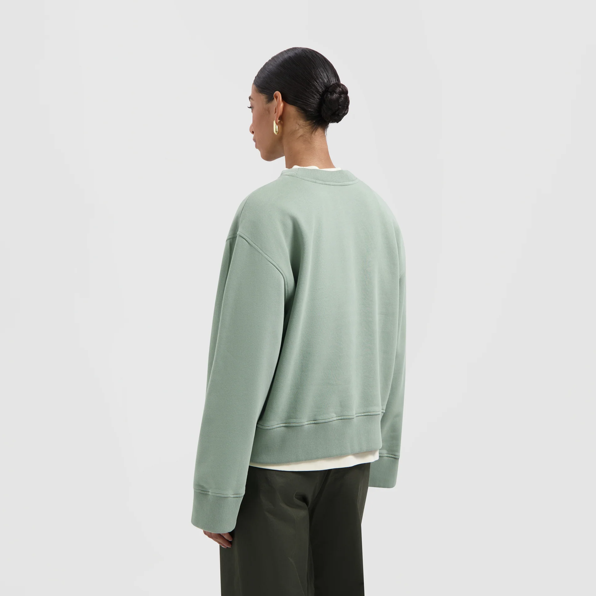 OLAF Retro logo crewneck Green mileu