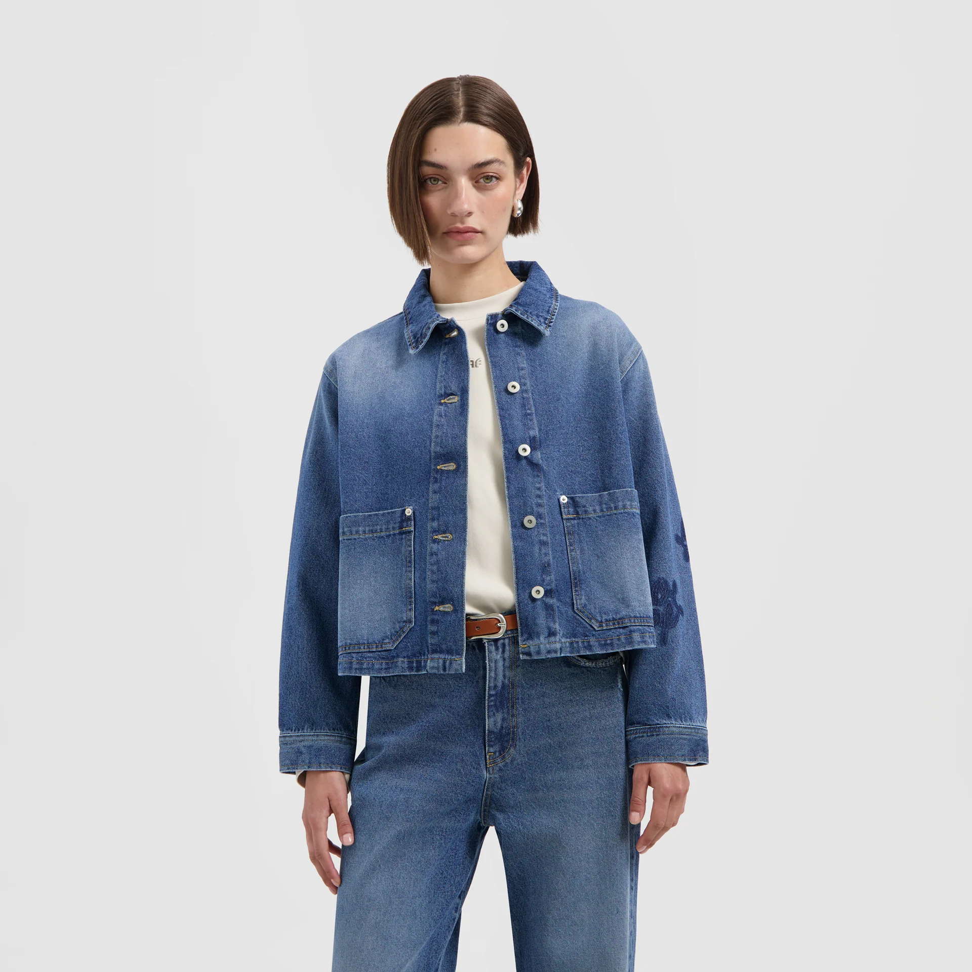 OLAF Monogram denim jacket Blue