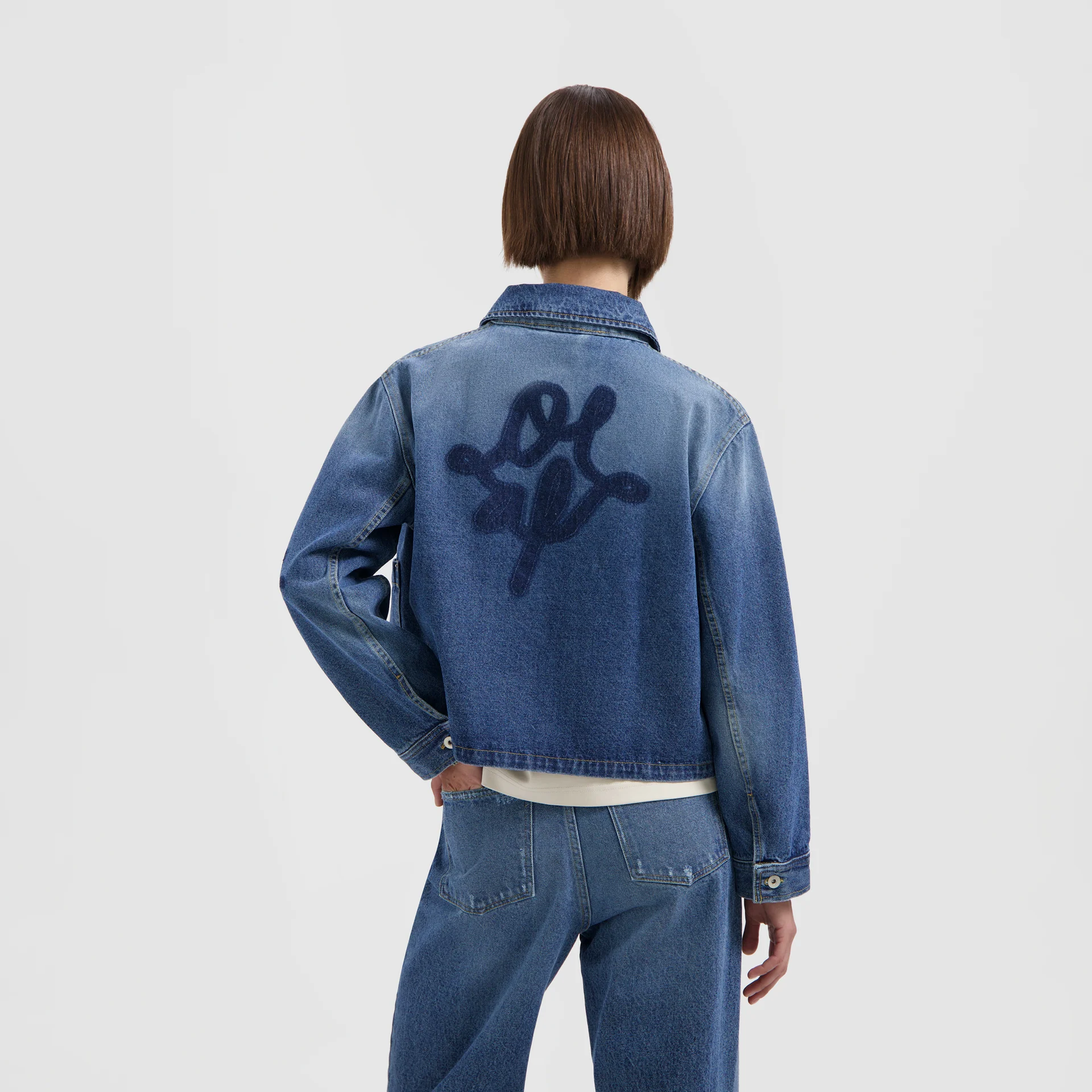 OLAF Monogram denim jacket Blue