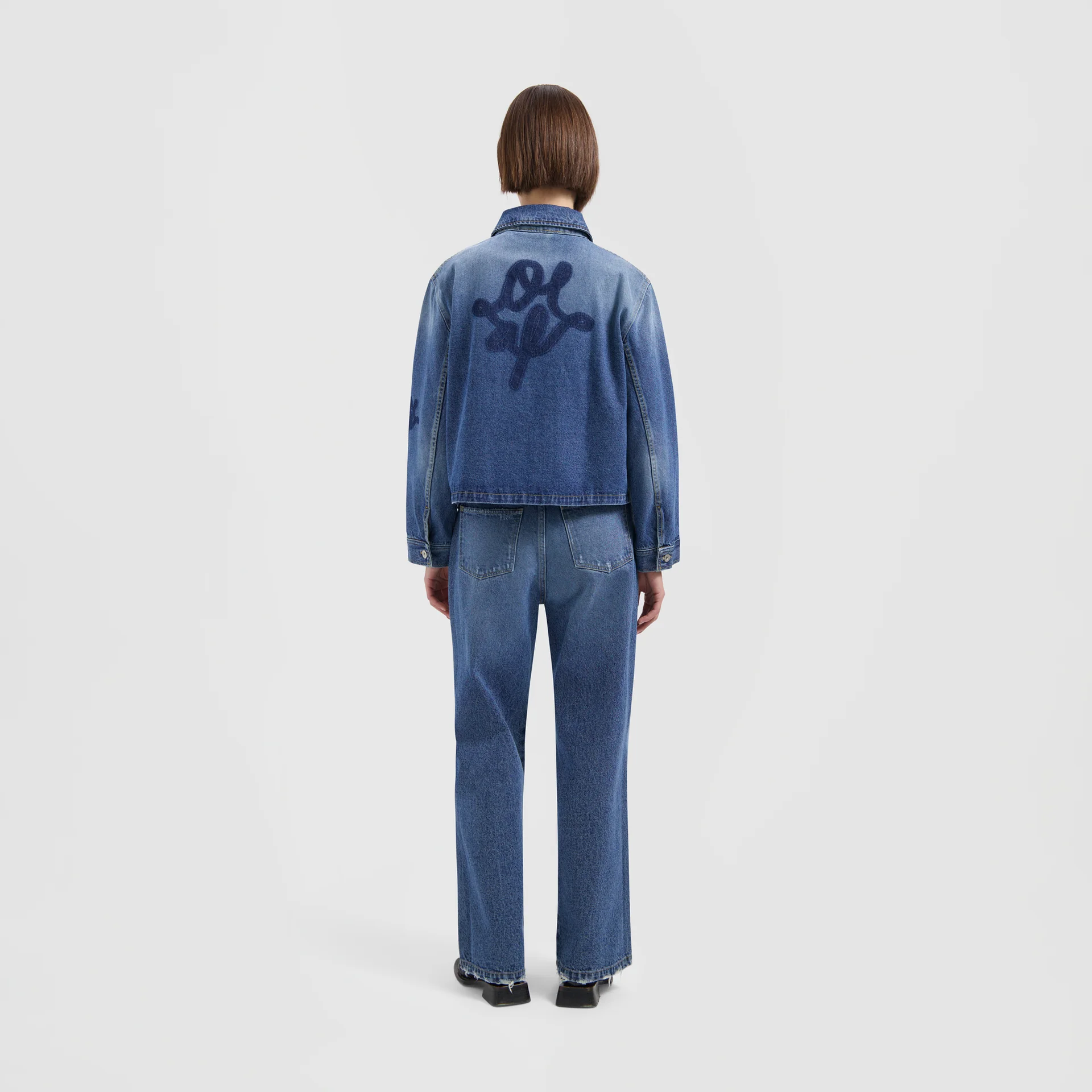 OLAF Monogram denim jacket Blue