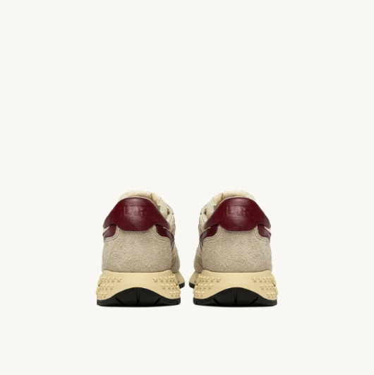 Autry Reelwind low  UT25 suede/net Ecru/rubwine