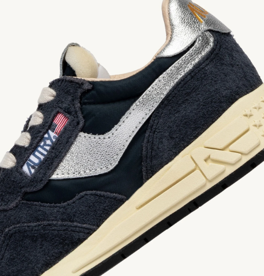 Autry Reelwind low MU02 suede/net Spac/silv