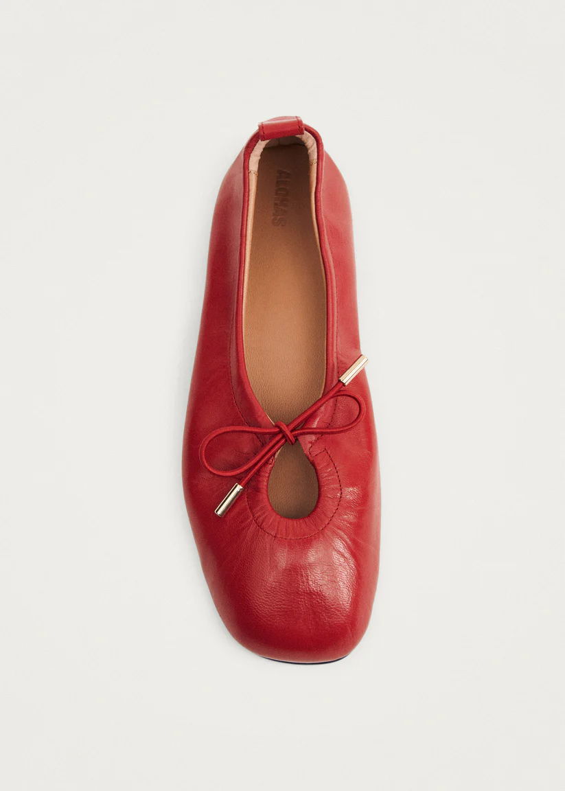 Alohas Rosalind leather ballet flats Red