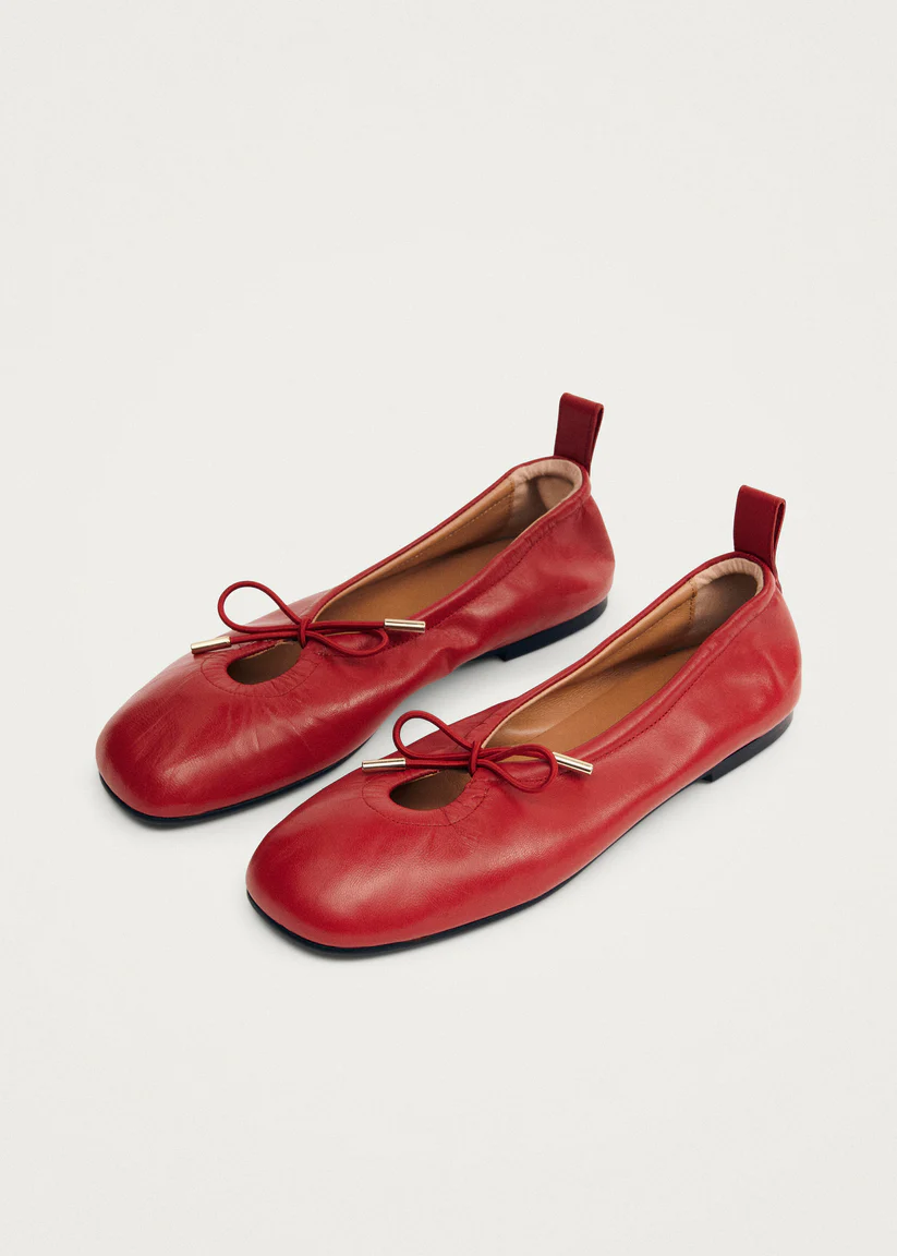 Alohas Rosalind leather ballet flats Red