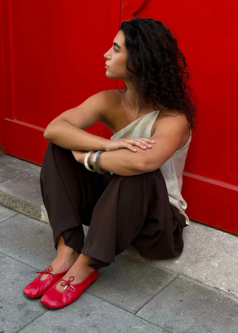Alohas Rosalind leather ballet flats Red
