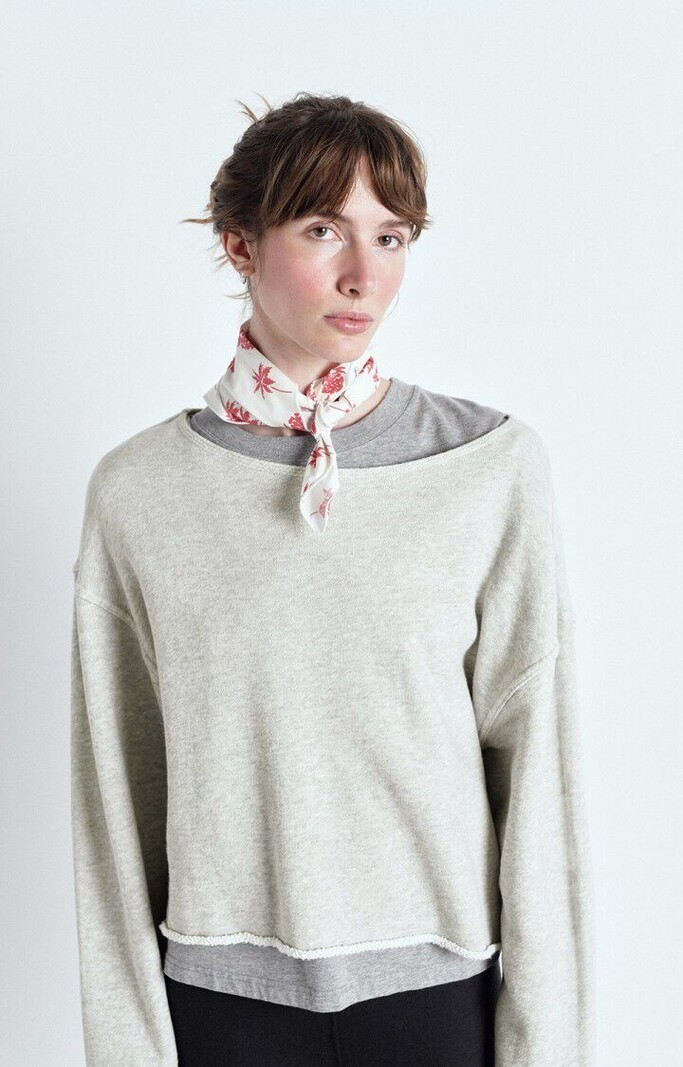 American Vintage KOD03AH Sweater Polaire chine