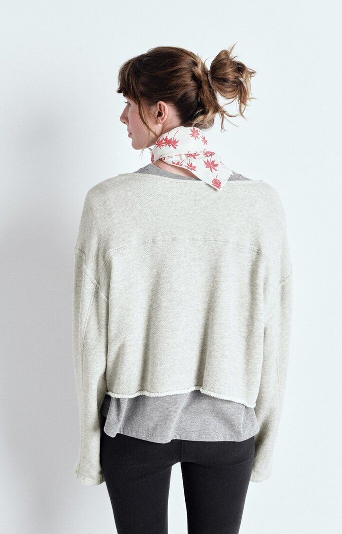 American Vintage KOD03AH Sweater Polaire chine