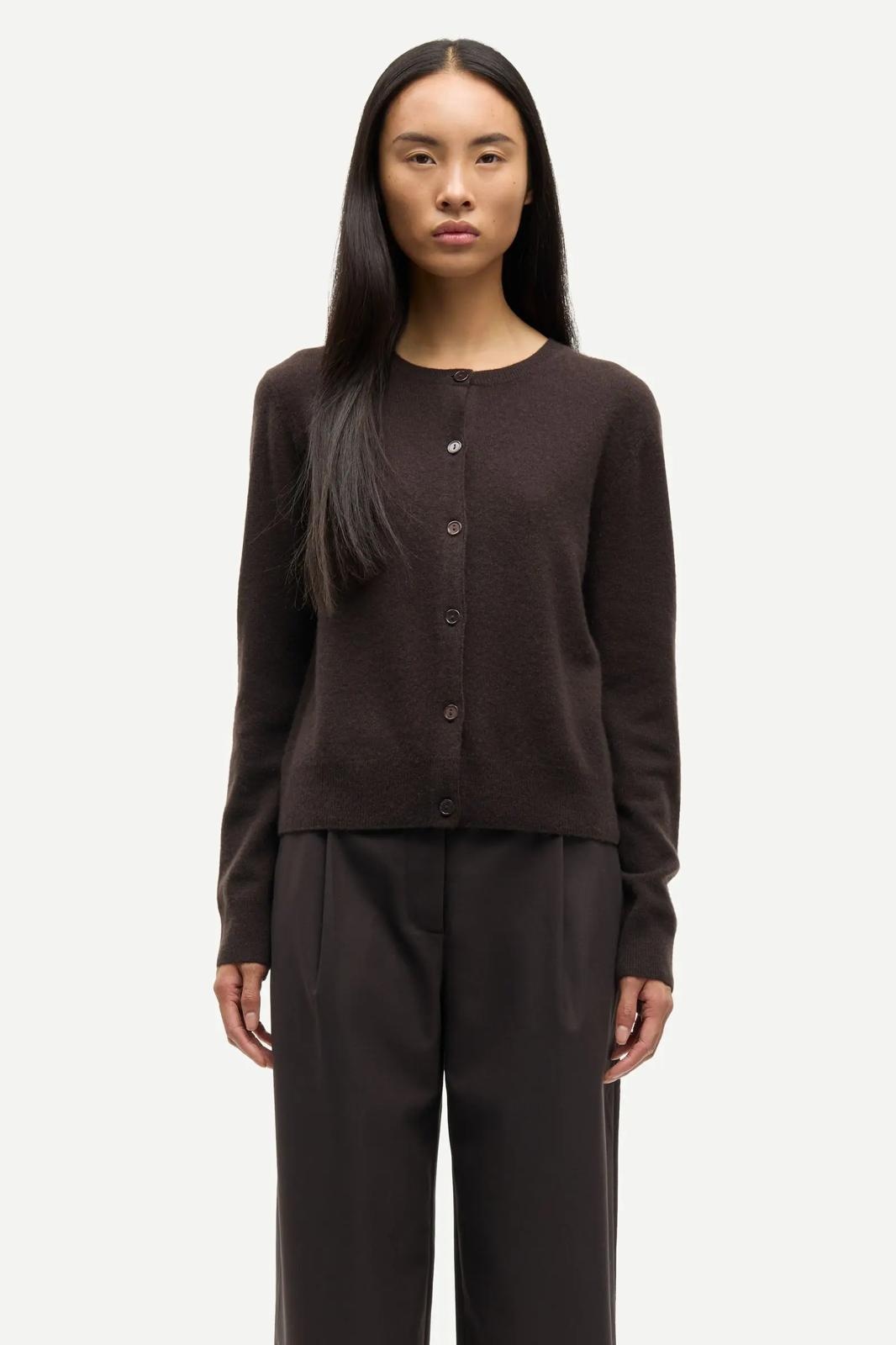Samsoe Samsoe Saboston cardigan Black coffee