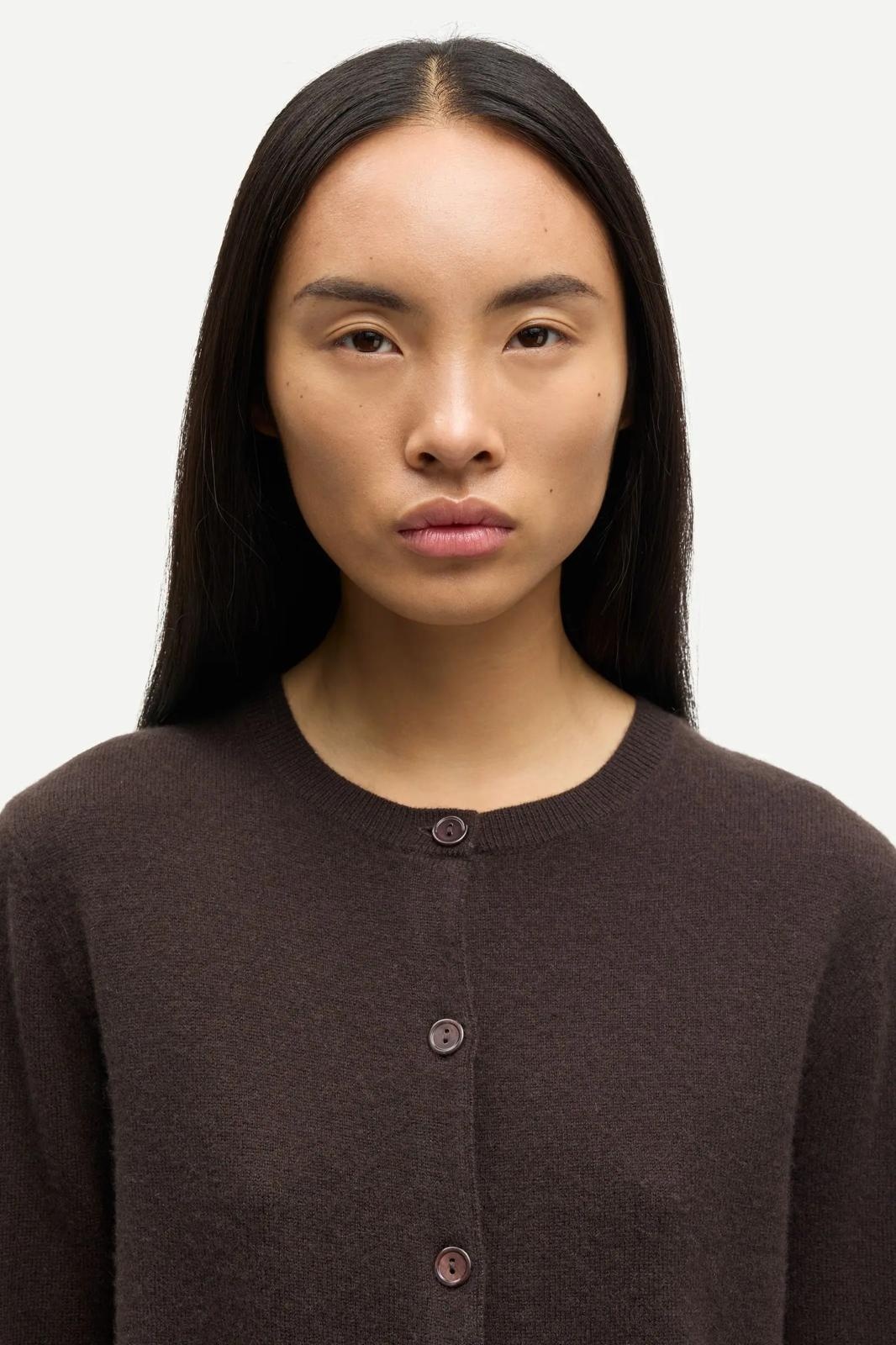 Samsoe Samsoe Saboston cardigan Black coffee