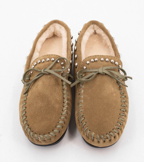Toral Boho mocassins Khaki