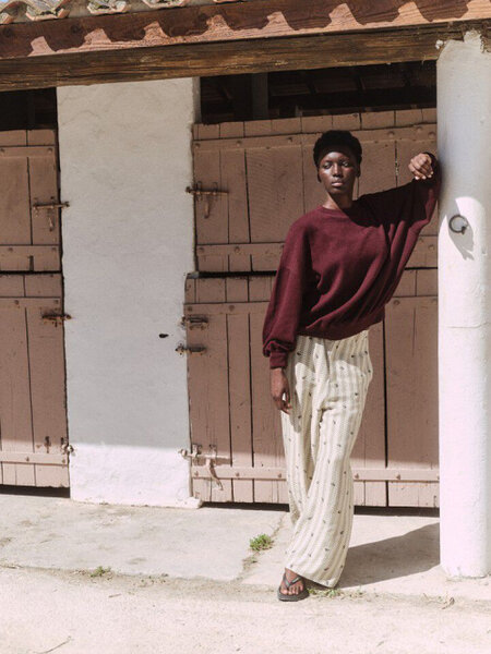 American Vintage YTI03BH25 sweater Raisin