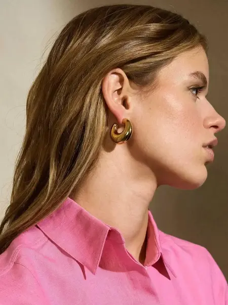 Vanessa Baroni Moon earring Gold