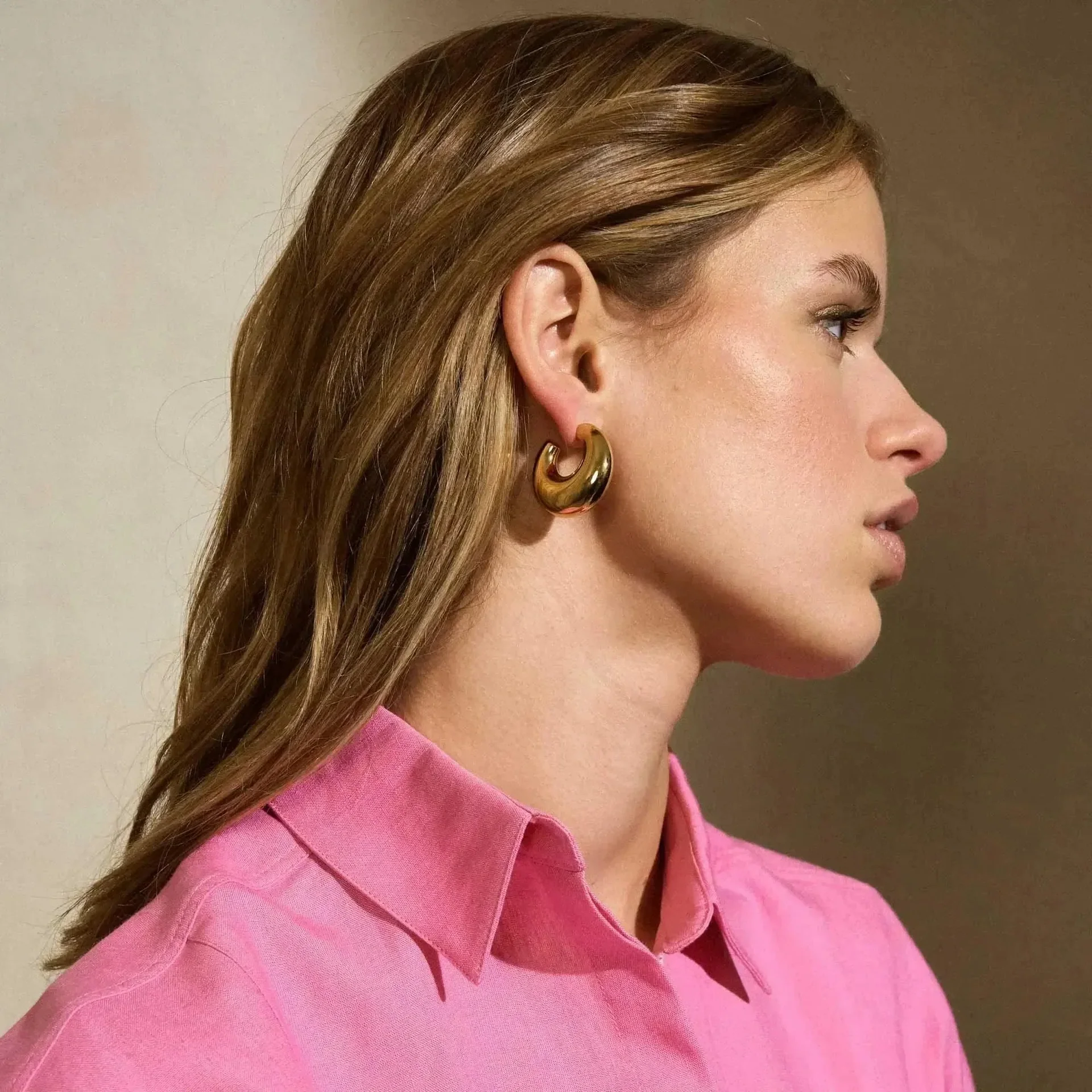Vanessa Baroni Moon earring Gold