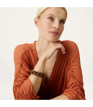 Vanessa Baroni Flat chain bracelet Chocolate brown