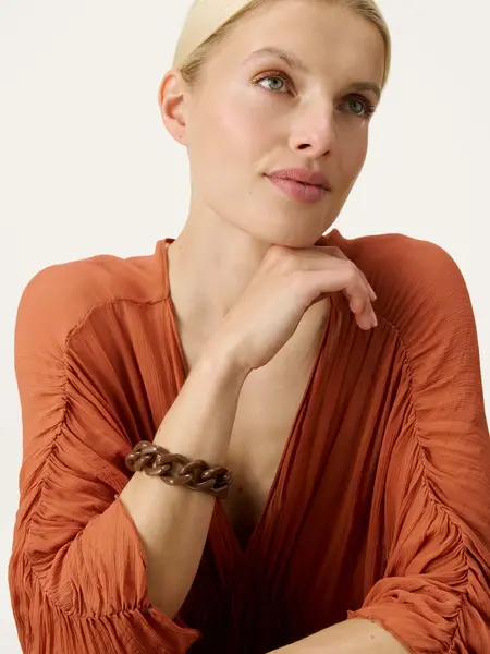 Vanessa Baroni Flat chain bracelet Chocolate brown