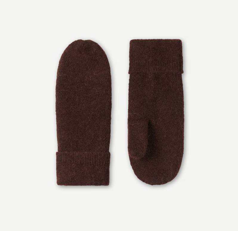 Samsoe Samsoe Nor  mitten handschoen Black coffee