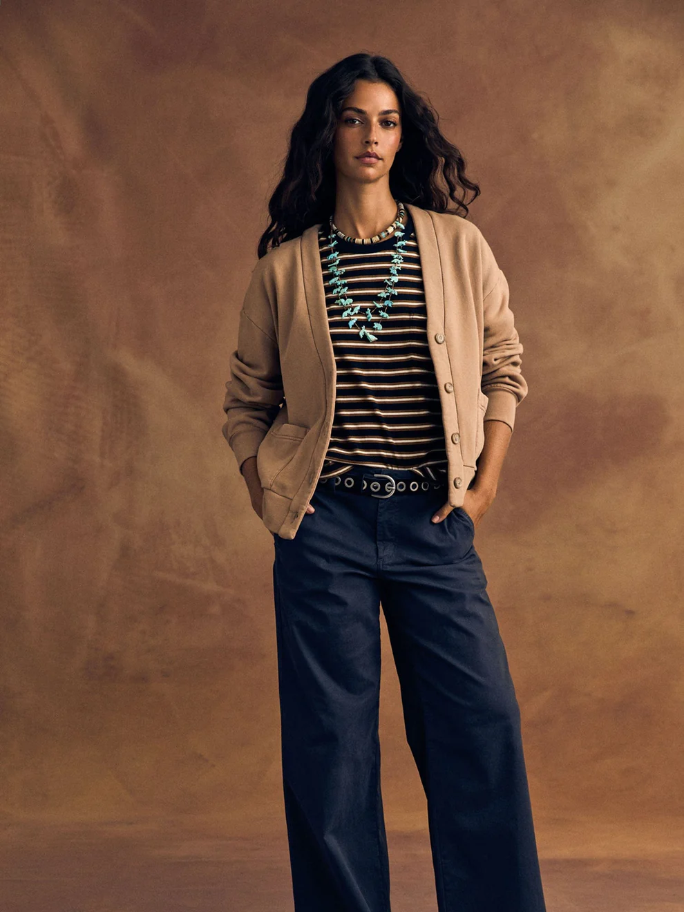 Xirena Benny cardigan Saddle